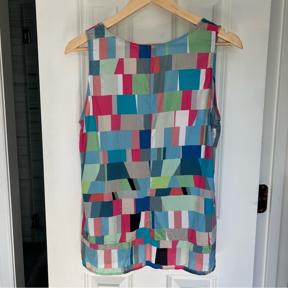 ECRU STYLE Multi-colored Silk Tank (M) - Picture 3 of 9